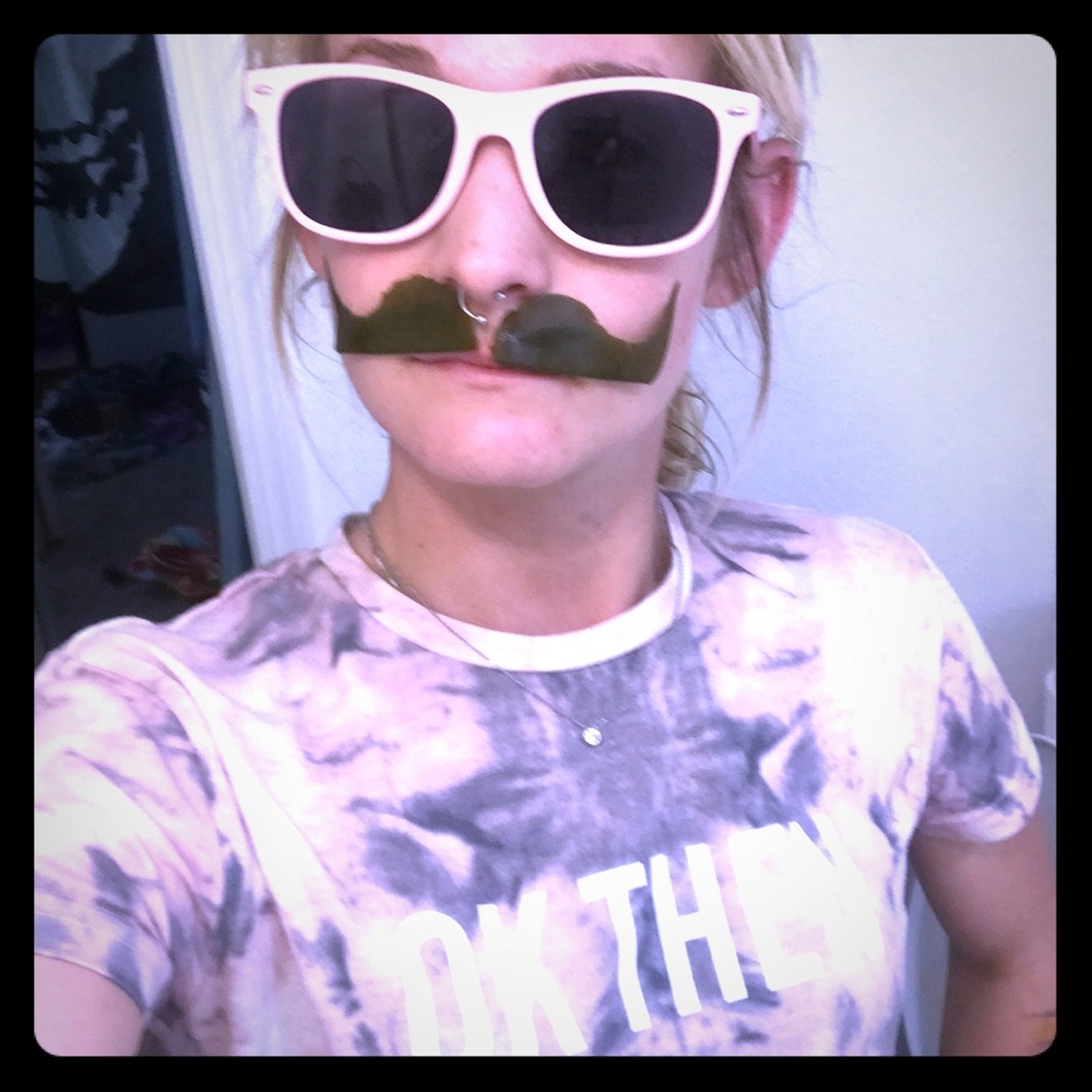 My mustache is poppin’ my mustache is hot..